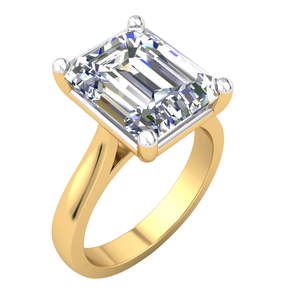 Bague au design classique en or 10 carats pour femme avec 5,07Cts VS Clarity Lab Grown Diamond EF Color Jewelry - Product Image 1