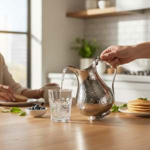 เหยือกน้ำทองแดงขนาดเล็ก ดีไซน์วินเทจ ตีขึ้นรูปด้วยมือ - Product Image 2