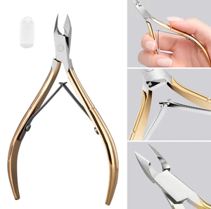 Ciseaux coupe-cuticules 4 couleurs en acier inoxydable pour manucure et peau morte Pince à bec d'aigle pour pédicure - Product Image 4