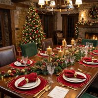 Ensemble de sets de table et de serviettes brodés Saultlink Royale pour mariages, hôtels, vente en gros OEM