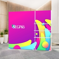 Stand d'exposition modulaire portable pour salon professionnel Lintel, constructeur de stands d'exposition SEG, stand d'exposition avec boîte lumineuse publicitaire LED