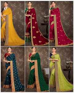 Vêtements de mariage pour femmes indiennes Travail imprimé numérique avec Saree en soie de coton et chemisier Couleur dorée Vêtement ethnique au meilleur prix - Product Image 4