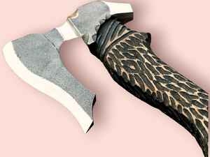 Wholesale Customized High Quality OEM ODM Service Handmade High Carbon Steel axe Ash Wood <b>Handle</b> and Fine Leather Sheath Axes - Product Image 5