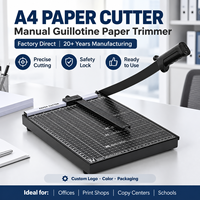 Coupe-papier A4 manuel avec lame en acier au carbone, logo personnalisé, emballage couleur, fabricant OEM ODM