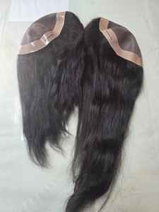 Women's Mono Hair <b>Toupee</b> with Indian Human Hair Multiple Styles (Water Wave Natural Wave Etc.) Lightweight 100-150g - Product Image 2