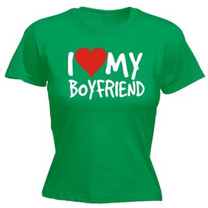 I <b>Love</b> My Boyfriend WOMENS T-SHIRT Girlfriend BF tshirts make <b>your</b> own custom logo printed tshirts female - Product Image 3