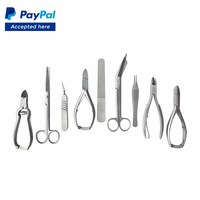 Kit Básico de Podología - Instrumentos Básicos para Cirugía de Uñas, Herramientas para Extracción de Uñas Encarnadas, 410 Piezas de Acero Inoxidable Japonés, Corte Suave y Preciso