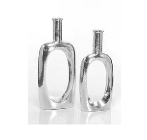 แจกันดอกไม้ทำจากโลหะสีผสมเข้ากันดีที่สุด,แจกันและแจกันดอกไม้ดีไซน์แฮนด์เมดสำหรับตกแต่งบ้านสีเขียว - Product Image 1