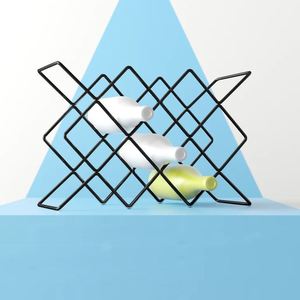 New fancy steel tabletop <b>wine</b> bottle rack holder for kitchen home decoration dining <b>table</b> champagne <b>wine</b> display rack holder bar - Product Image 4