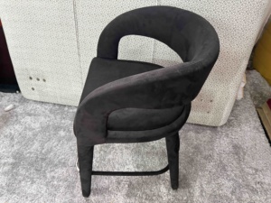 Silla de Bar Moderna Nicola con Respaldo Abierto, Tapizada en Tela, Taburete de Bar Ajustable para Interiores y Exteriores, Hogar, Restaurante, Comedor - Product Image 4