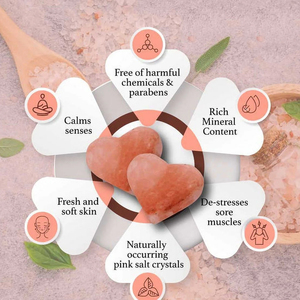 Savon de Massage au sel de l'Himalaya en forme de coeur de haute qualité fabriqué à la main Style d'amour décoratif sel brut sculpture artisanat naturel - Product Image 4
