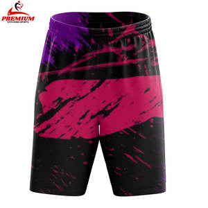 Shorts de golf pour hommes en polyester et élasthanne avec impression par sublimation personnalisée, bouton court, extensible, avec poche arrière - Product Image 1