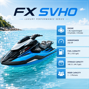 <span class=keywords><strong>Jet</strong></span> <span class=keywords><strong>ski</strong></span> haute performance FX SVHO suralimenté, PWC de luxe 3 places pour loisirs, tourisme et sports nautiques - Product Image 1