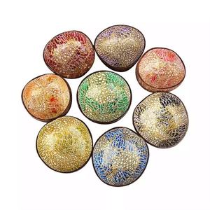 Tazón de Cáscara de Coco Vintage al por Mayor, Incrustaciones de Madreperla, Regalo Empresarial Ecológico, Contenedor de Dulces para Mesa de Entrada, Frutos Secos - Product Image 3