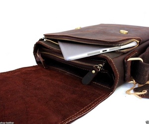 Luxury Travel Genuine Leather Messenger Black Briefcase <b>Sling</b> Office <b>Mens</b> Business Shoulder Laptop <b>Bag</b> BB-0012 - Product Image 5