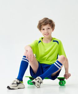 ชุดเสื้อฟุตบอลของผู้ชายแขนยาวโลโก้ระเหิดพร้อมกางเกงขาสั้นสำหรับทีมสโมสรชุดแข่งขัน - Product Image 3