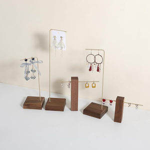 Support de bijoux en métal en bois de luxe avec doublure en velours Organisateur chic pour accessoires précieux Prêt à l'exportation - Product Image 5