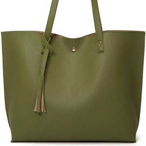 Sac à main chic en similicuir pour femme avec pompon élégant et coutures solides pour une durabilité quotidienne fabriqué au Pakistan - Product Image 1