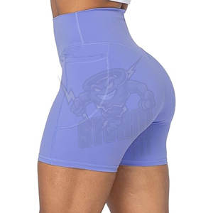 Pantalones cortos de Yoga de LICRA suaves y cómodos para mujer, pantalones cortos transpirables ligeros para correr, características sin costuras disponibles, estampado sólido XS XL - Product Image 3