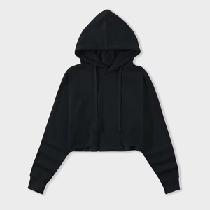 Novedad 2025: Sudaderas Cortas con Capucha para Mujer, al por Mayor, de Alta Calidad, Personalizadas, Estilo Urbano, Invierno, 100% Algodón - Product Image 3