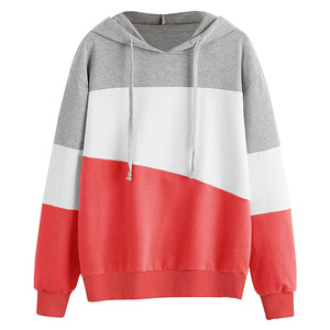 เสื้อฮู้ดผู้ชายแบบสั่งทำ สีตัดต่อ ผ้าโพลีเอสเตอร์ผสมคอตตอน ผ้าฟลีซ สไตล์ลำลอง สตรีทแวร์ เสื้อกันหนาวมีฮู้ด รับผลิตแบบ OEM - Product Image 4