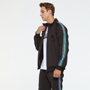 Survêtement de sport pour hommes, veste à fermeture éclair deux pièces, ensemble de pantalons avec logo de broderie personnalisé, survêtements de ville pour hommes - Product Image 4