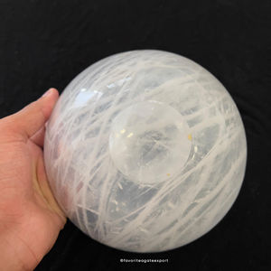 Cuenco redondo tallado de cuarzo transparente tallado Natural, cuenco de almacenamiento de energía curativa de cristal, regalo espiritual único para decoración del hogar - Product Image 5