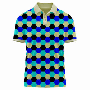Polo de golf pour homme à manches courtes, coupe ajustée, en polyester et élasthanne, tricoté de haute qualité, impression par sublimation, avec boutons, personnalisable, livraison rapide, faible MOQ - Product Image 4