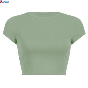 Camisetas Nuevas para Mujer, Camisetas Cortas Estampadas de Verano, Camisetas de Algodón Lisas con Gráficos, Camisetas Cortas de Manga Corta con Cuello Redondo para Mujer - Product Image 3