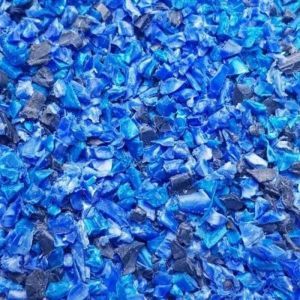 Flocons de plastique recyclé en HDPE bleu, particules de plastique de rebut, vente en usine DE - Product Image 2