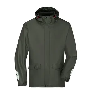 Custom Merchandising Worker Rain-<b>Jacket</b> Premium Quality Raincoats - Product Image 2