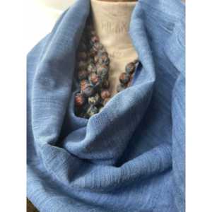 Pañuelo de Lujo de Satén y Chifón, Diseño Personalizado, Estilo Vintage Índigo, Elegante y Liso, 100% Seda para Primavera, Verano e Invierno - Product Image 1