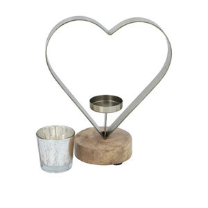 Handcrafted Metal Angel Candle Holder With Wooden Base Vintage <b>Tea</b> Light <b>Stand</b> For Christmas And Home Decoration Candle Holder - Product Image 2