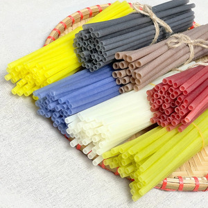 Pailles à boire colorées en ingrédients durables, paille en farine de riz naturelle, multicolores et de différentes tailles - Product Image 1