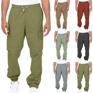 Nouveau pantalon de survêtement à la mode pantalon évasé cargo personnalisé pantalon évasé empilé avec patchwork de peinture pour hommes - Product Image 1