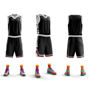 Uniforme de basket-ball de combinaison de sport de couleur unie à séchage rapide de football en vrac respirant de dernière conception - Product Image 2