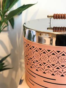 Casserole faite à la main de qualité supérieure argentée et rose servant un chauffe-plats pour la maison, l'hôtel et les restaurants. - Product Image 4