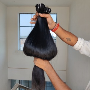 Vente en gros 100% cuticules alignées Double trame Remy cheveux vierges Temple indien lâche eau et vague profonde faisceaux de cheveux humains bruts pas cher - Product Image 3