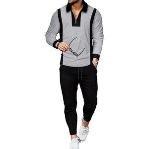 ชุดวอร์มผู้ชายแบบซิป1/4โลโก้แบบกำหนดเองระบายอากาศได้ชุดลำลองสำหรับฤดูหนาว - Product Image 2