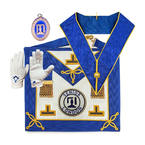 Conjunto de Regalia Premium de Terciopelo para Ceremonias Masónicas, Estilo Étnico Provincial Senior de Londres, para Todas las Estaciones - Product Image 1