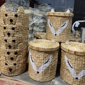 Paniers tissés en forme d'animal de qualité à vente chaude bacs de rangement en jacinthe colorée pour la vente en gros de cuisine et de blanchisserie - Product Image 6