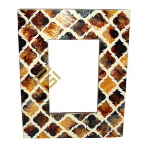 Cadre photo indien fabriqué à la main en corne et os Conception personnalisée en bois de résine Boîte cadeau avec logo de haute qualité Prix de gros Meilleure vente - Product Image 2