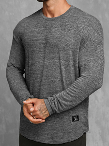 เสื้อยืดแขนยาวแฟชั่นสไตล์ไฮสตรีทใหม่สำหรับผู้ชาย ดีไซน์สวย ใส่สบาย คอกลม พรีเมียม ลำลอง - Product Image 5