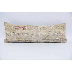 12X36นิ้วแบบชนบทหมอนผ้าขนแกะสีเบจถักลายดอกไม้วินเทจสำหรับใส่สบายสไตล์อมตะ - Product Image 1