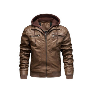 Spring and Autumn <b>Thin</b> Casual Leather <b>Jacket</b> for <b>Men</b> - Product Image 3