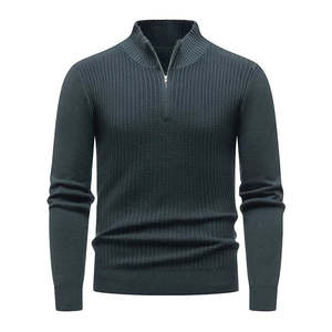 เสื้อสเวตเตอร์คอปกมีซิปแบบถักนิตติ้ง - Product Image 5