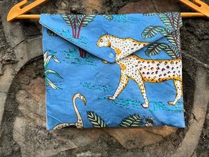 Conjunto de pijama de algodón con estampado de bloque de mano indio para mujer 100% vestido de noche ultrasuave con estampado de tigre incluye pantalones y camisa - Product Image 6