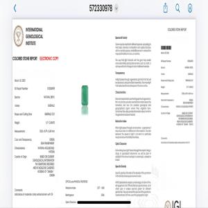 HAYAAT GEMS Pierre précieuse émeraude naturelle certifiée IGI verte d'Inde pour la fabrication de bijoux - Product Image 1