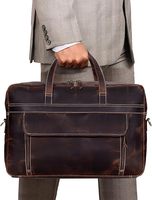 Porte-documents international en cuir pleine fleur italien vert cendré pour homme, sacoche pour ordinateur portable artisanale avec plusieurs compartiments 50-70L