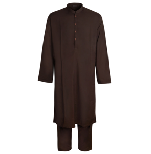 Traje Shalwar Kameez Transpirable para Hombre, Color Sólido, Estilo Pakistaní, Kurta, Pijama Blanco, Salwar Kurta - Product Image 4
